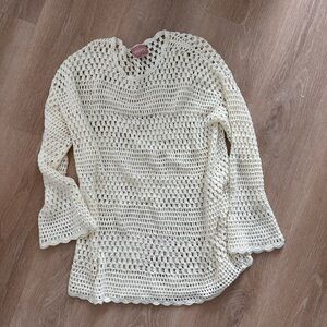 Show Me Your MuMu Ivory Crochet Coverup